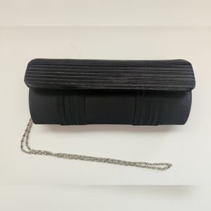Black Clutch Bag Magnetic Snap